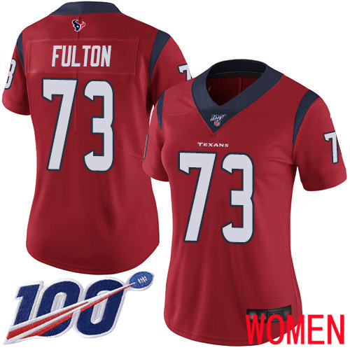 Houston Texans Limited Red Women Zach Fulton Alternate Jersey NFL Football #73 100th Season Vapor Untouchable